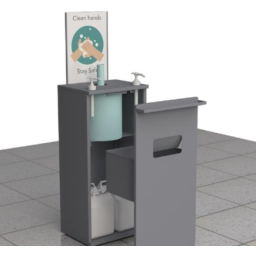 Hand Sanitiser Station with Twin Pump & Paper Towel Dispenser