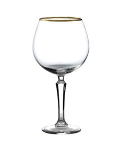 Speakeasy Gin Glass 20.5oz Gold Banded