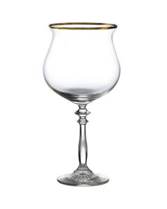 1924 Gin Goblet Glass 21.75oz Gold Banded