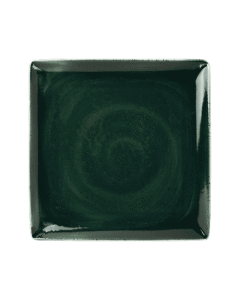 Vesuvius Burnt Emerald Square Plate 27cm x 27cm (10 5/8? x 10 5/8?)