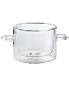 Thermic Double-Walled Glass Pot with Dual Handles