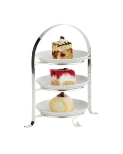 3 Tier Chrome Serving Stand (Max 17cm Plates)