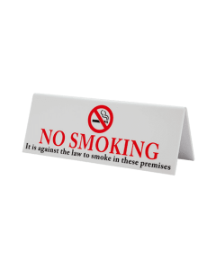 No Smoking Table Sign Plastic
