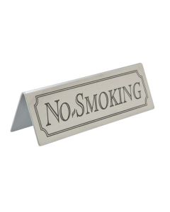 No Smoking Table Sign Stainless Steel