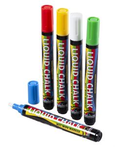 5mm Liquid Chalk Pen Pk 5 COLOUR