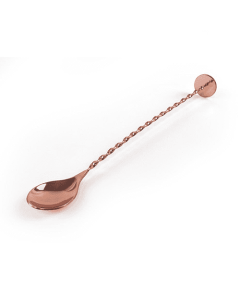 Copper plated spoon with masher