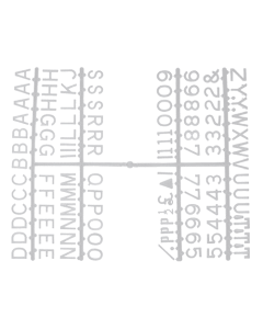 1/2 Inch Letter Set - (660 characters) White