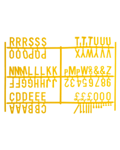 3/4 Inch Letter Set - (540 characters) Yellow