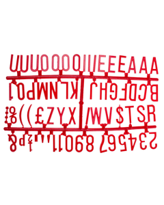 1 1/4 Inch Letter Set - (390 characters) Red