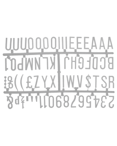 1 1/4 Inch Letter Set - (390 characters) White