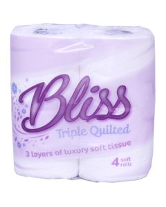 Bliss 3-PLY Luxury Quilted Toilet Tissue (Pack of 40 Rolls)