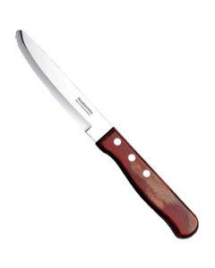 Jumbo Polywood Steak Knife - Rounded Blade (Red) 25cm