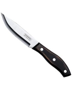 Swan Jumbo Polywood Steak Knife - Pointed Blade (Light Black) Full Tang 24cm