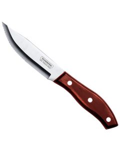 Swan Jumbo Polywood Steak Knife - Pointed Blade (Red) Full Tang 24cm