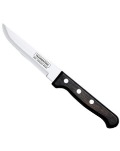 Jumbo Polywood Steak Knife - Pointed Smooth Blade (Light Black) 25cm