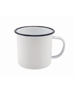 White & Blue Enamel Mug 12.5oz