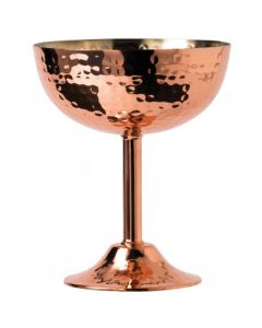 Hammered Copper Goblet with Non Allergenic Lining 7oz