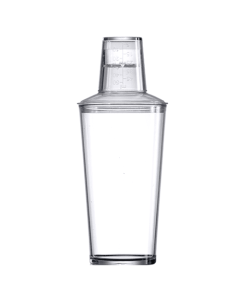 Clear 3 Part Cocktail Shaker 