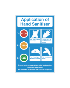 Application of Hand Sanitiser Vinyl Sticker