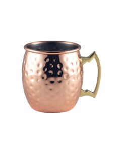 Copper Hammered Barrel Mug 14oz
