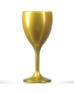 Premium Polycarbonate Wine Glass 9oz Gold