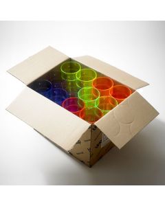 Mixed Coloured Polystyrene Hi-Ball Glass 10oz CE