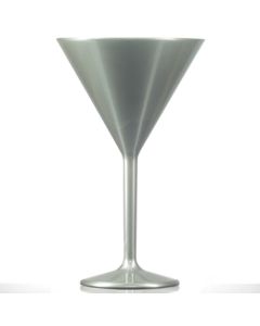 Premium Polycarbonate Martini Glass 7oz Silver