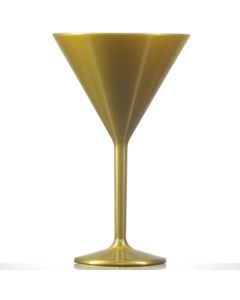 Premium Polycarbonate Martini Glass 7oz Gold