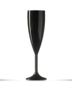 Premium Polycarbonate Champagne Flute 6.5oz Black