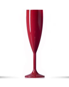Premium Polycarbonate Champagne Flute 6.5oz Red