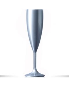 Premium Polycarbonate Champagne Flute 6.5oz Silver