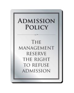 Admission Policy (No Frame)