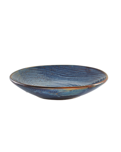 Terra Porcelain Aqua Blue Organic Coupe Bowl 21.5cm