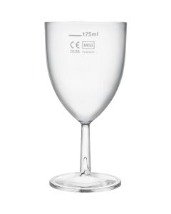 Clarity Polystyrene Wine Glass 7oz CE @ 125ml