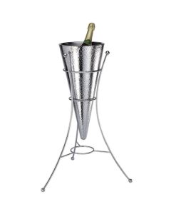 Conical Duo Hammered Finish Wine Bucket & Stand