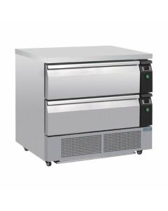 Polar U-Series Double Drawer Dual Temperature Counter Fridge Freezer 4xGN