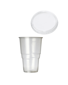 Disposable Pint 20oz to Brim With Lid (Polypropylene) 
