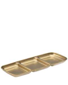 Gold Artemis Triple Dip Tray (22.5cm x 9cm)