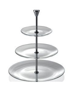 Glass Full Moon Tiered Plate