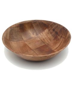 Round Woven Wood Bowls 10"