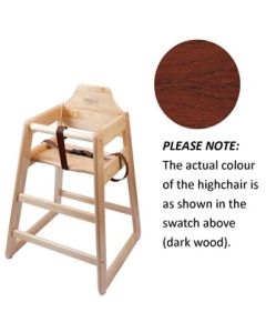Wooden High Chair (Dark Wood)
