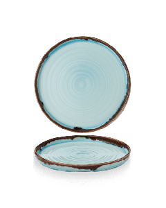Harvest Turquoise Walled Plate 8.67" Box 6