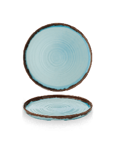 Harvest Turquoise Walled Plate 10 2/8" Box 6