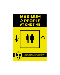 Maximum 2 People Lift Sign