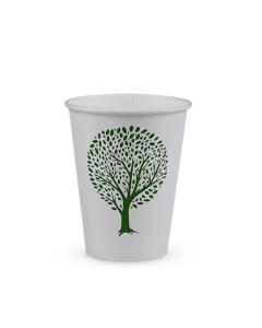 8oz white hot cup, 79-Series - Green Tree