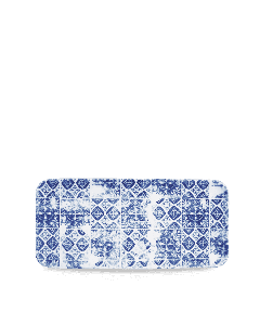 The Maker's Collection Porto Blue Organic Recangular Platter 34.6cm x 15.6cm 13 5/8" x 6 1/4"