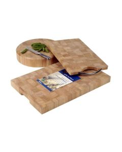 Natural Wood Chopping Board W/Hand Grip 45x30x3.5cm