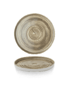 Stonecast Patina Antique Taupe  Walled Plate 10 2/8" Box 6