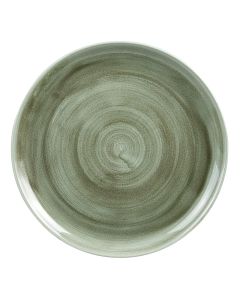 Burnished Green Coupe Plate 8.66"