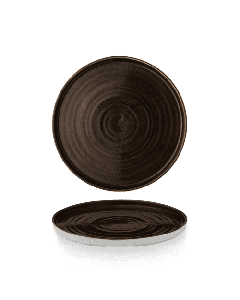 Stonecast Patina Iron Black  Walled Plate 8.67" Box 6